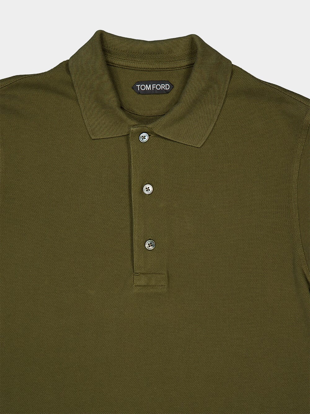 Teak Green Piquet Polo Shirt - Image 3