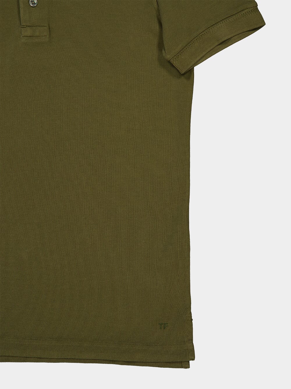 Teak Green Piquet Polo Shirt - Image 4