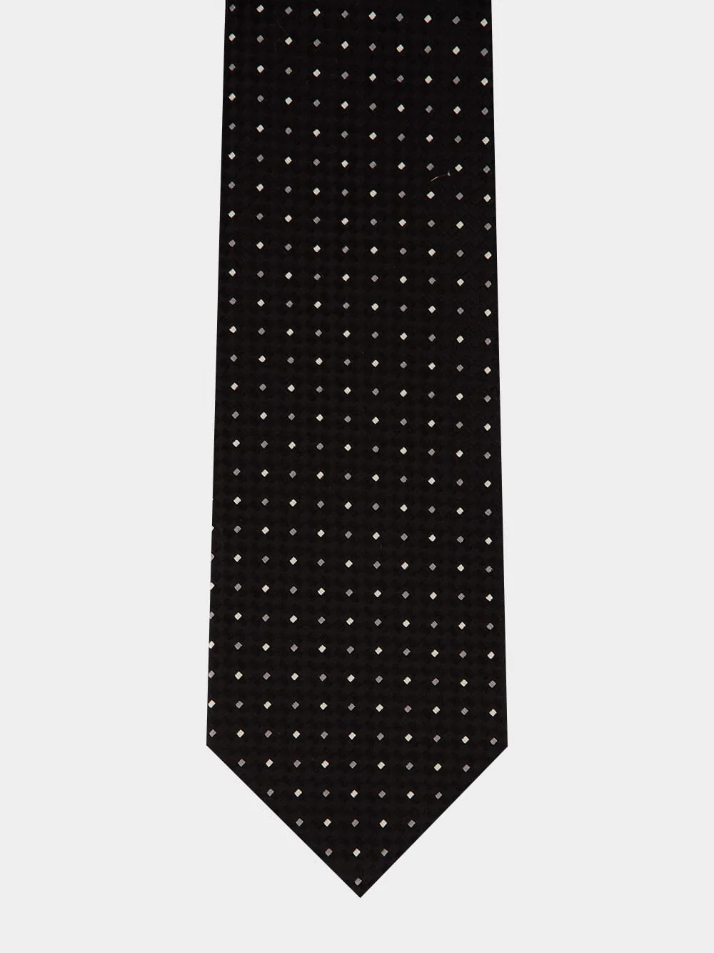 Black Dot Mulberry Silk Tie - Image 2