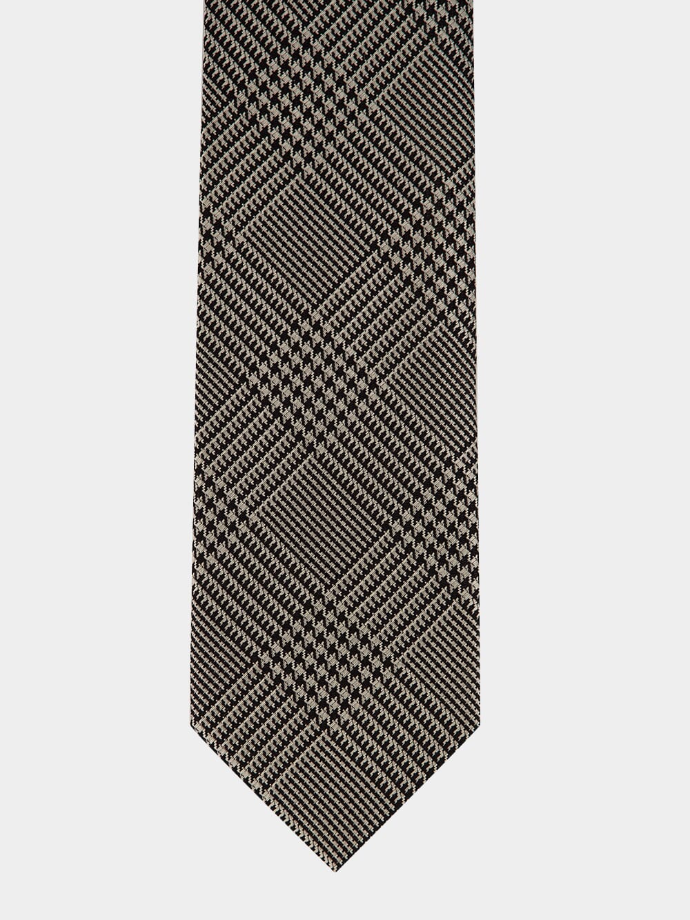 Silver Prince of Wales Mulberry Silk Tie - Image 3