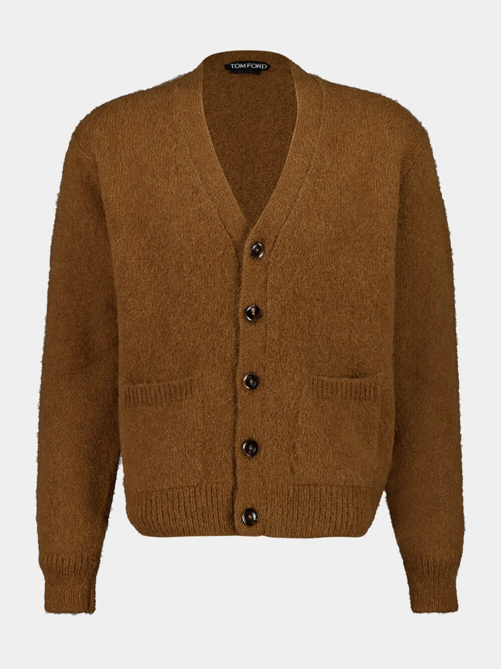 Toffee Brown Cardigan V-Neck Knit