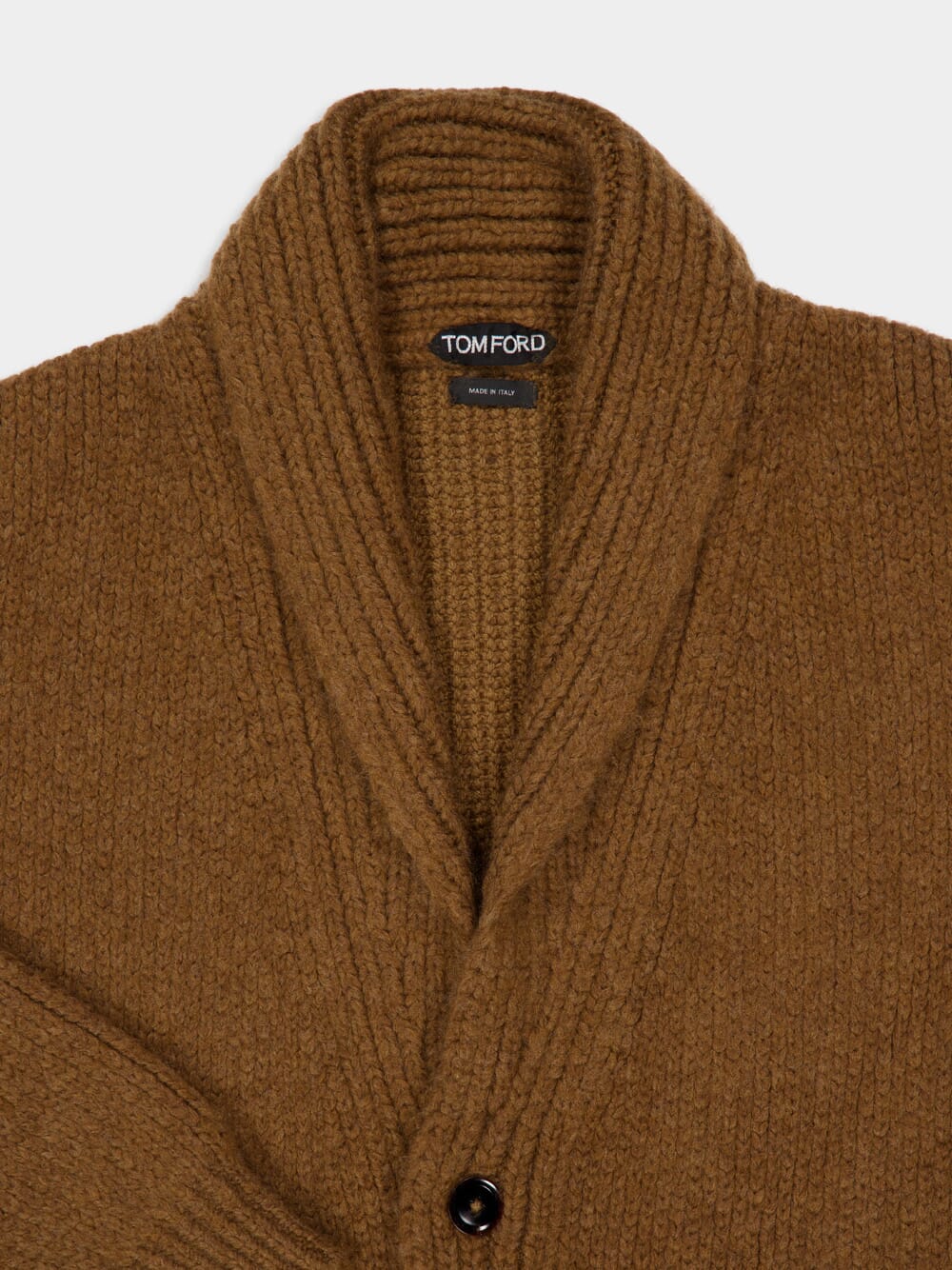 Toffee Cashmere Shawl Collar Cardigan - Image 5