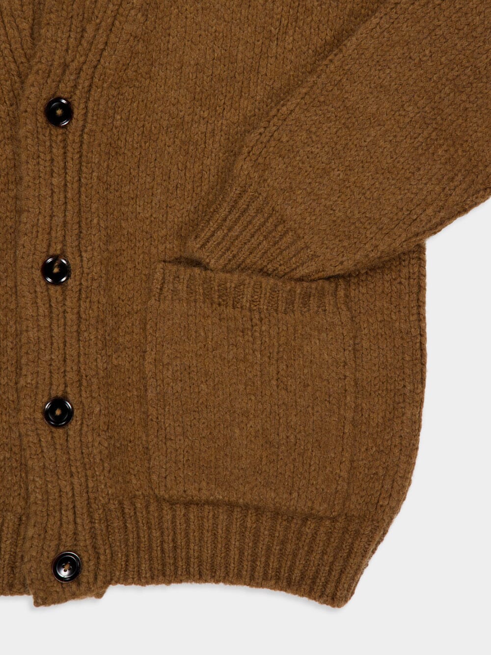 Toffee Cashmere Shawl Collar Cardigan - Image 6