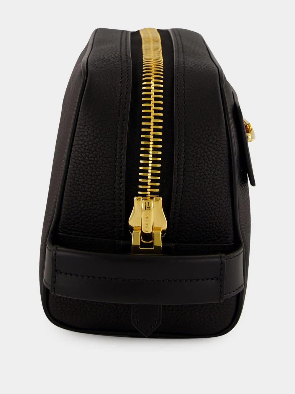 Black Grain Leather Toiletry Case - Image 3