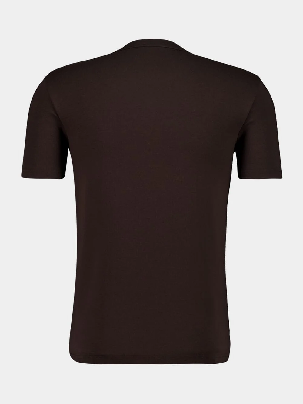 Dark Brown Crew Neck T-Shirt - Image 2