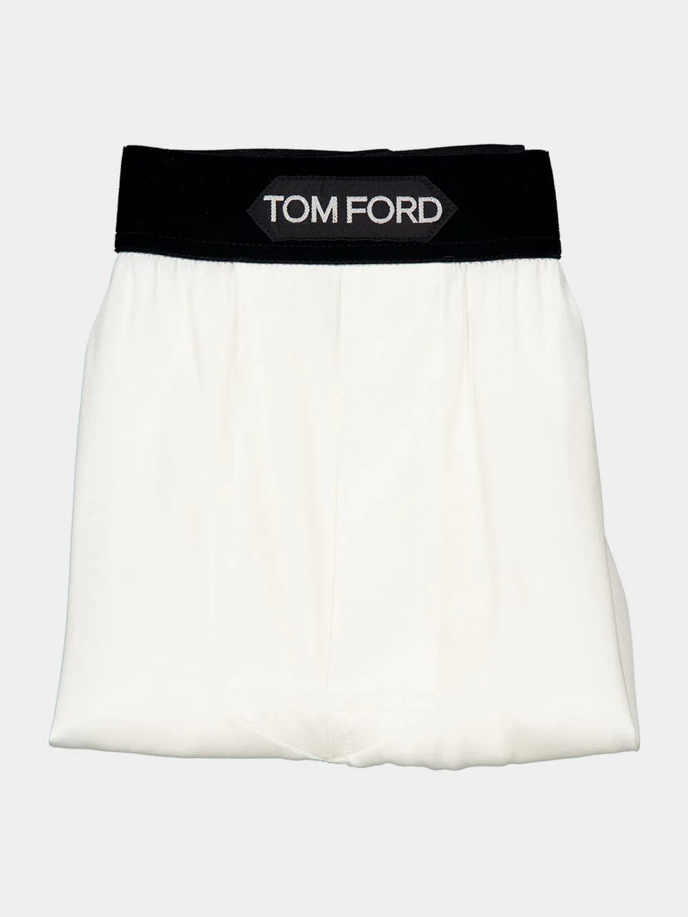White Silk Boxer Shorts - Image 3