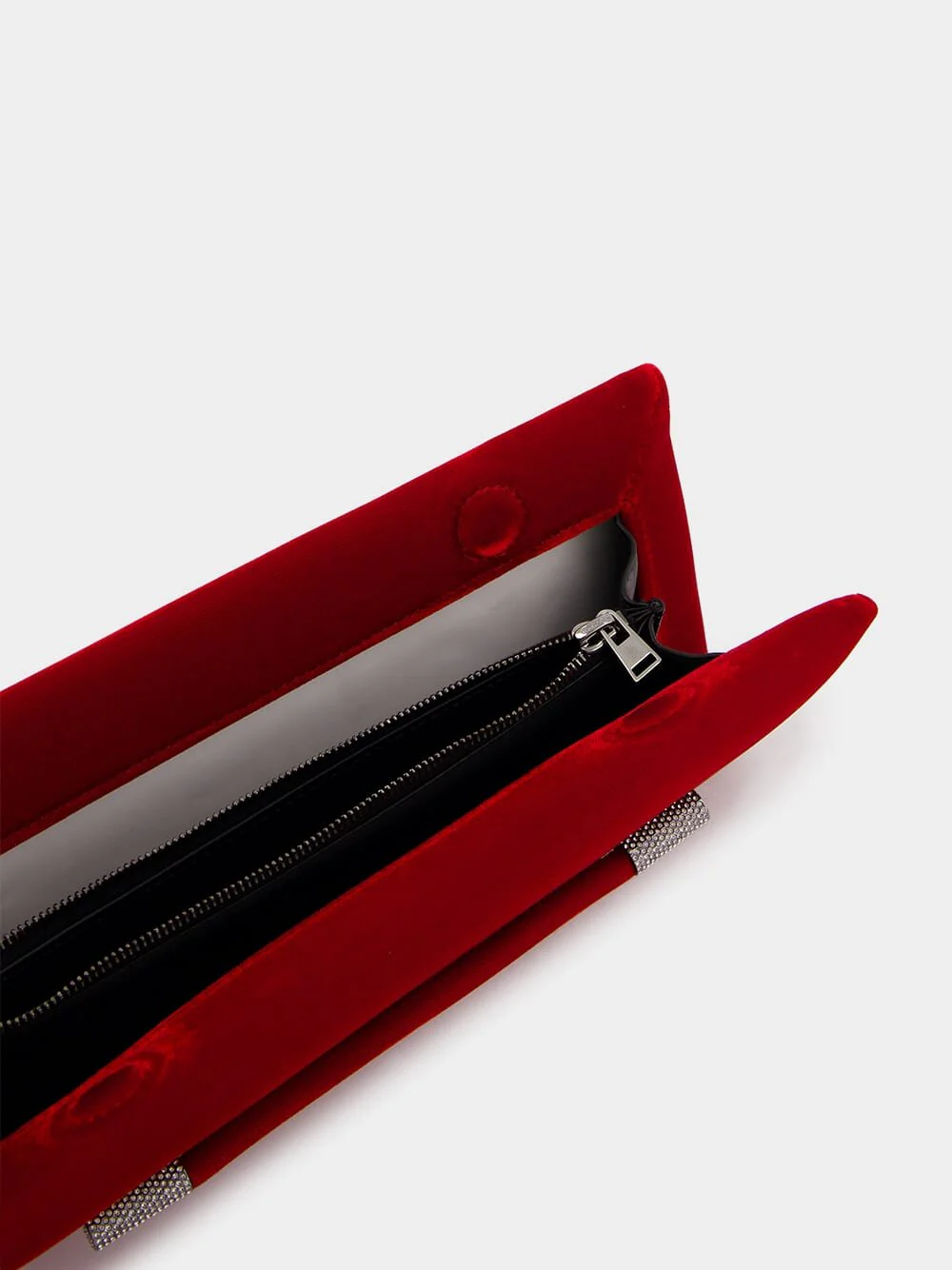 Velvet Clutch Ava Crystal in Red - Image 2