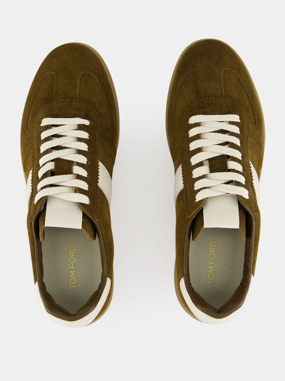 Walnut Brown Suede Low-Top Sneakers - Image 4
