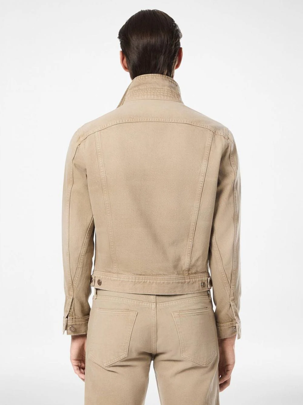 Washed Sand Icon Denim Jacket - Image 3