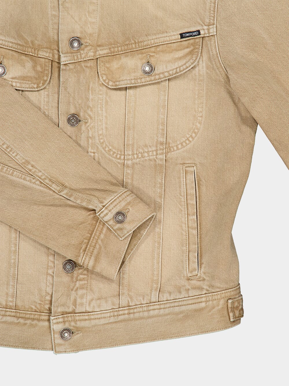 Washed Sand Icon Denim Jacket - Image 6