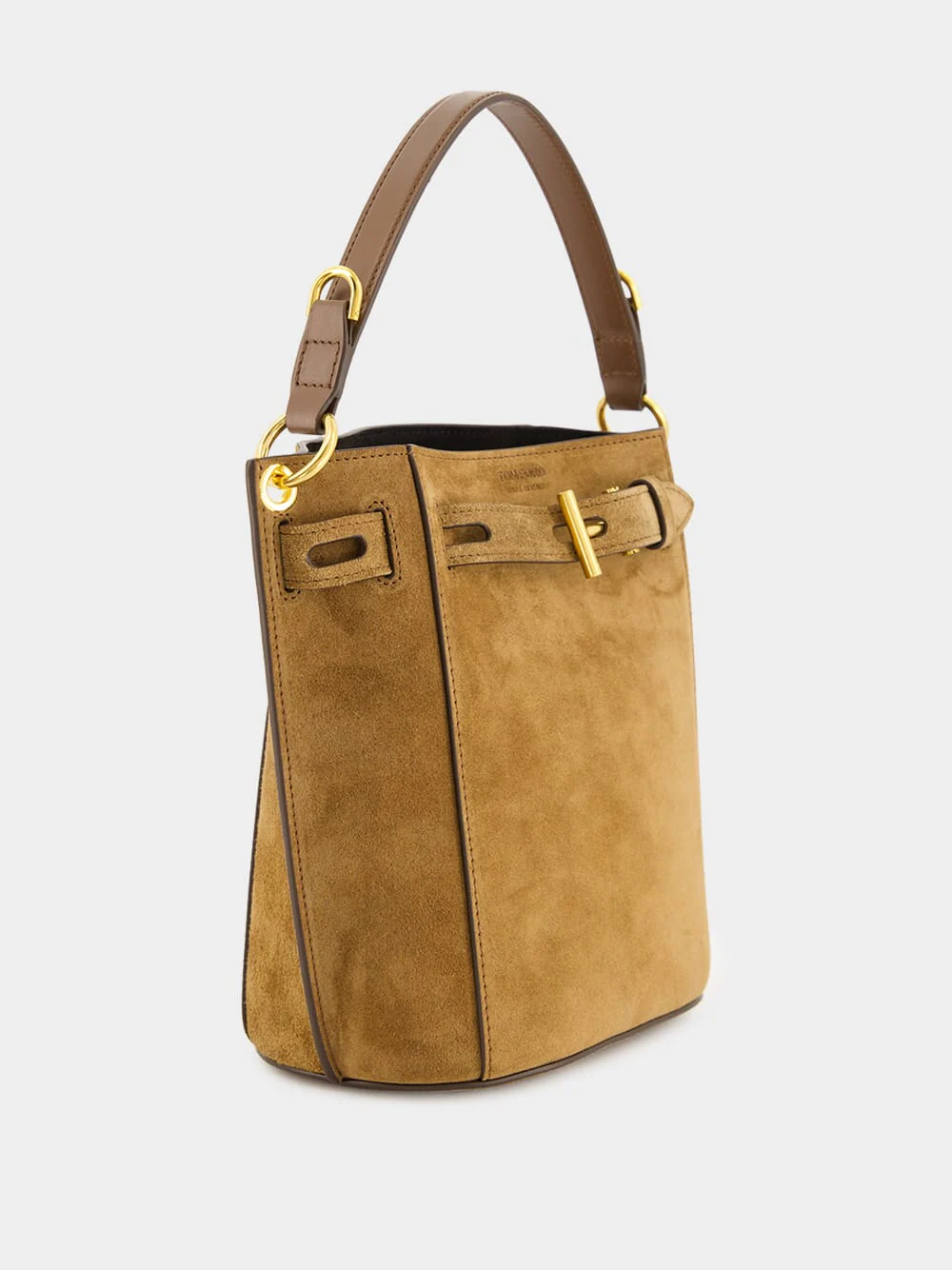 Whisky Brown Bucket Bag in Suede Leather - Image 3
