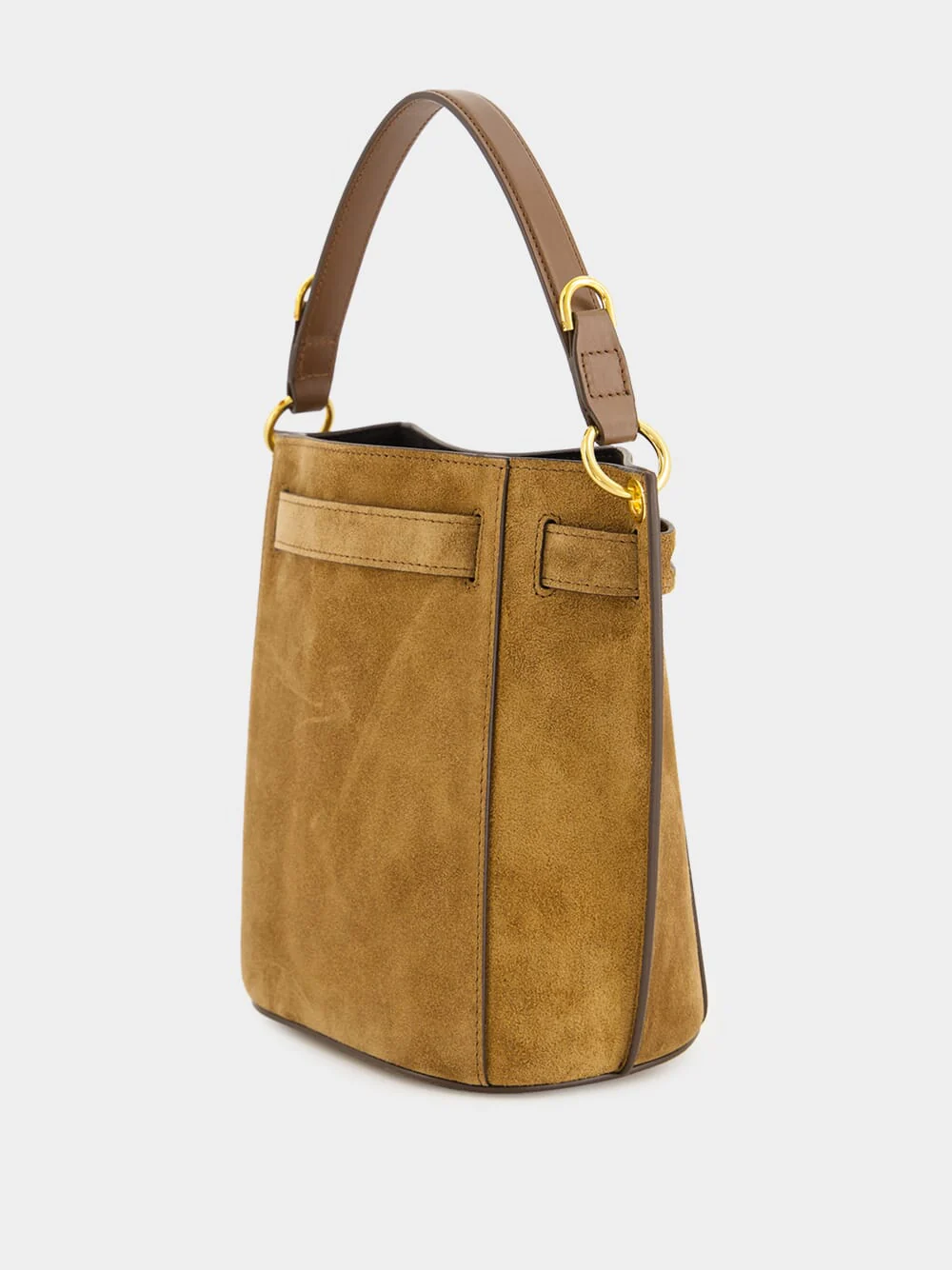 Whisky Brown Bucket Bag in Suede Leather - Image 5