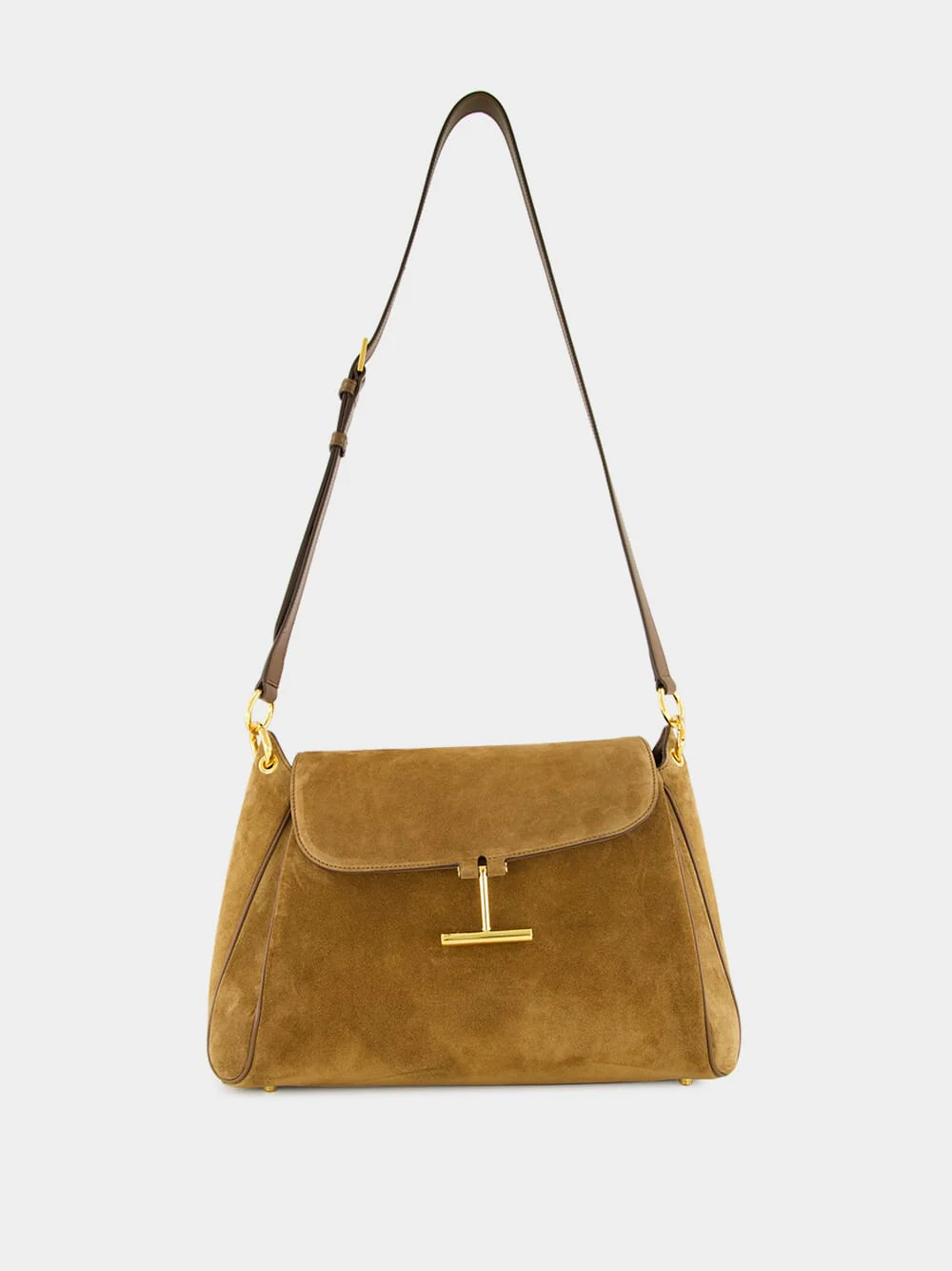 Whisky Brown Medium Smooth Suede Shoulder Bag - Image 2