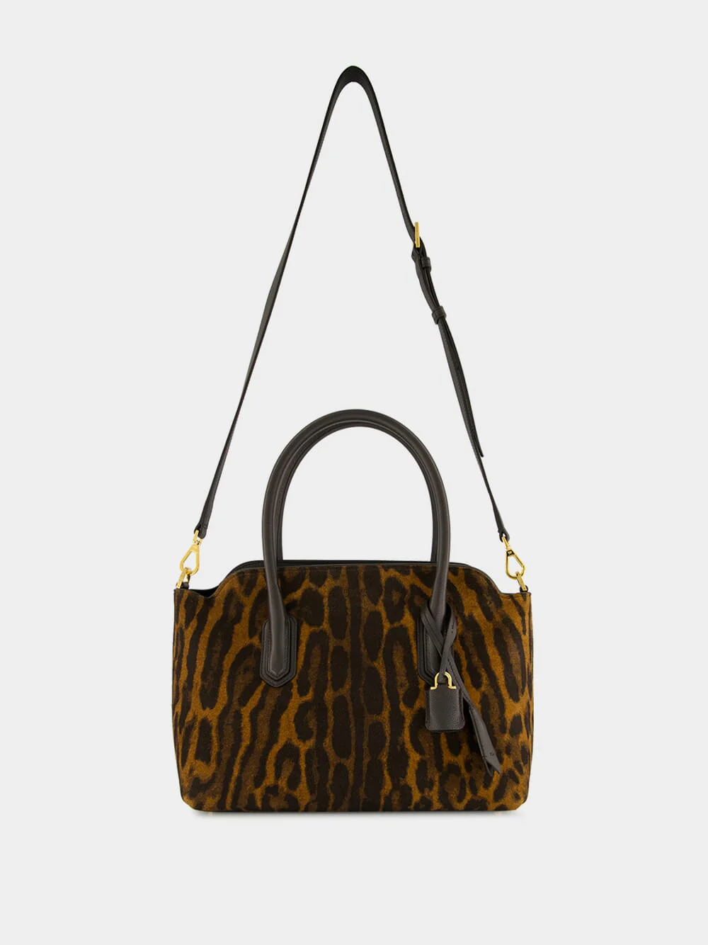 Whisky Brown Ocelot-Print Suede Bag - Image 3
