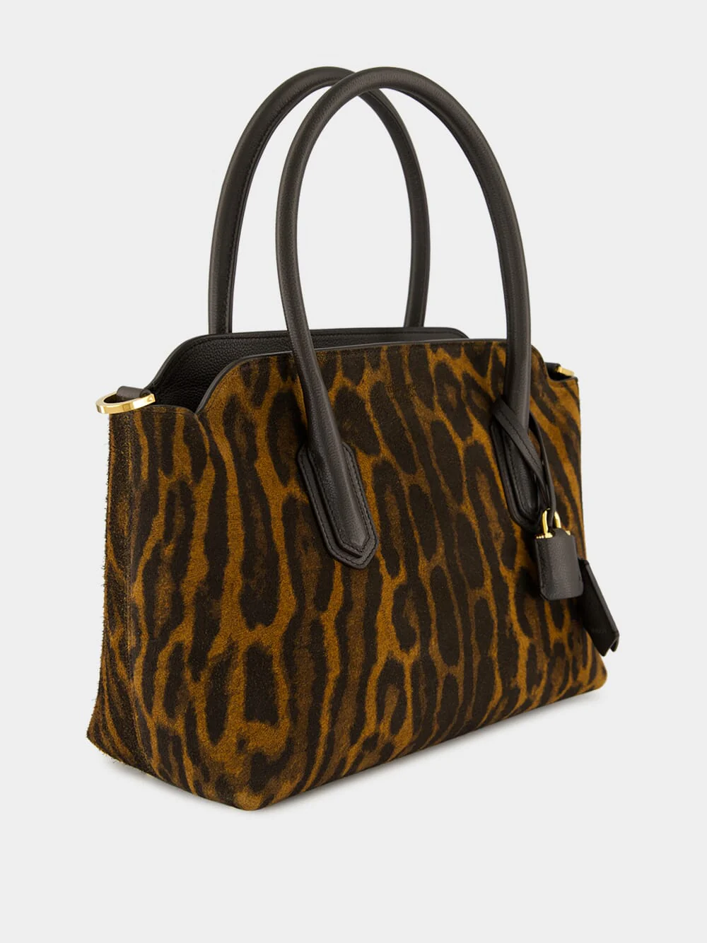 Whisky Brown Ocelot-Print Suede Bag - Image 4