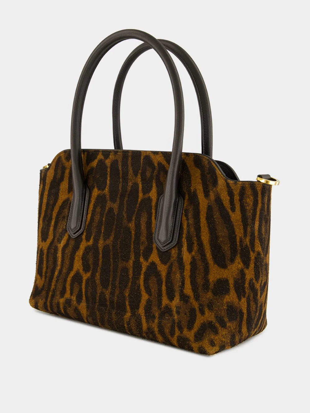 Whisky Brown Ocelot-Print Suede Bag - Image 6