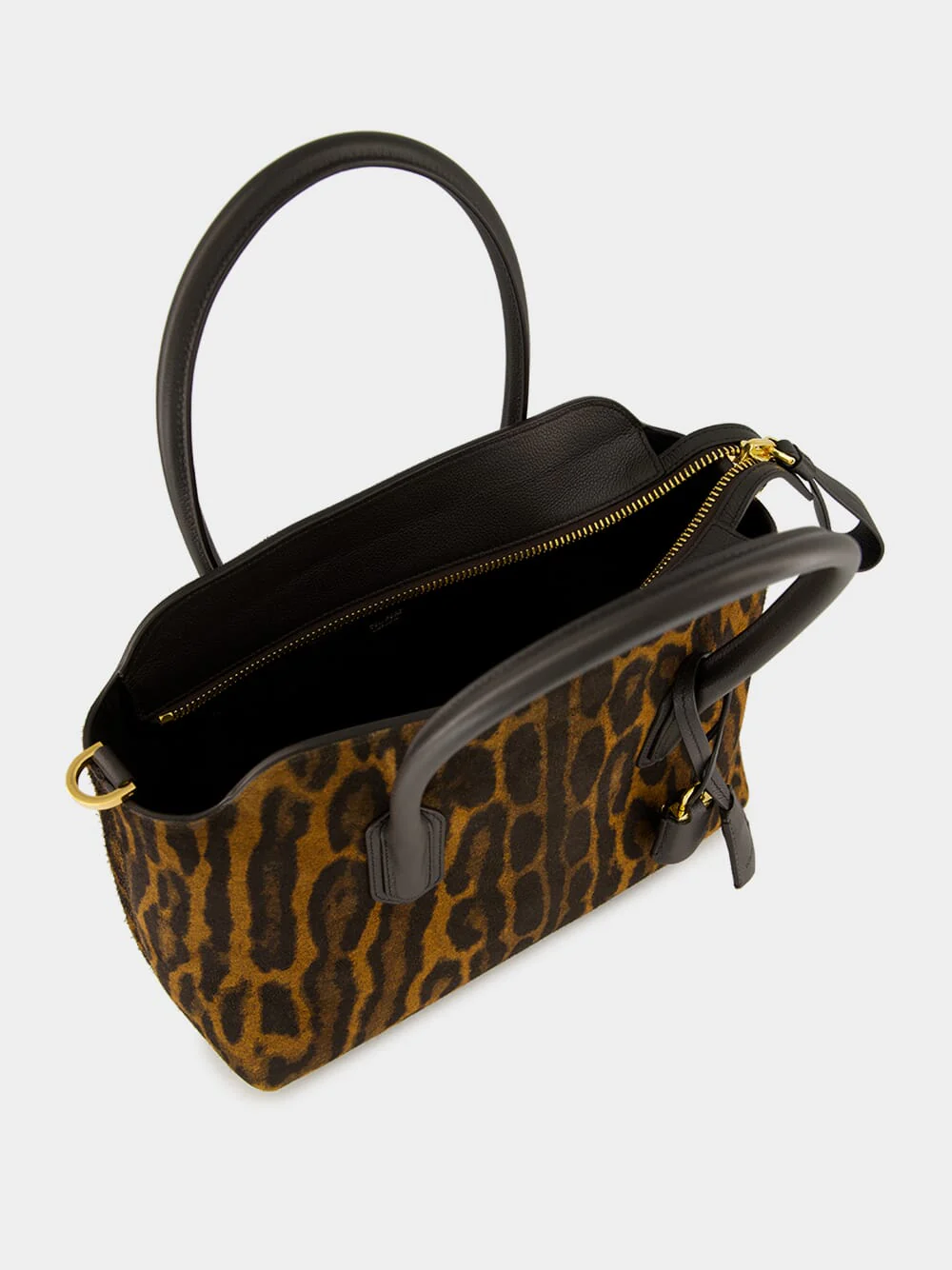 Whisky Brown Ocelot-Print Suede Bag - Image 7