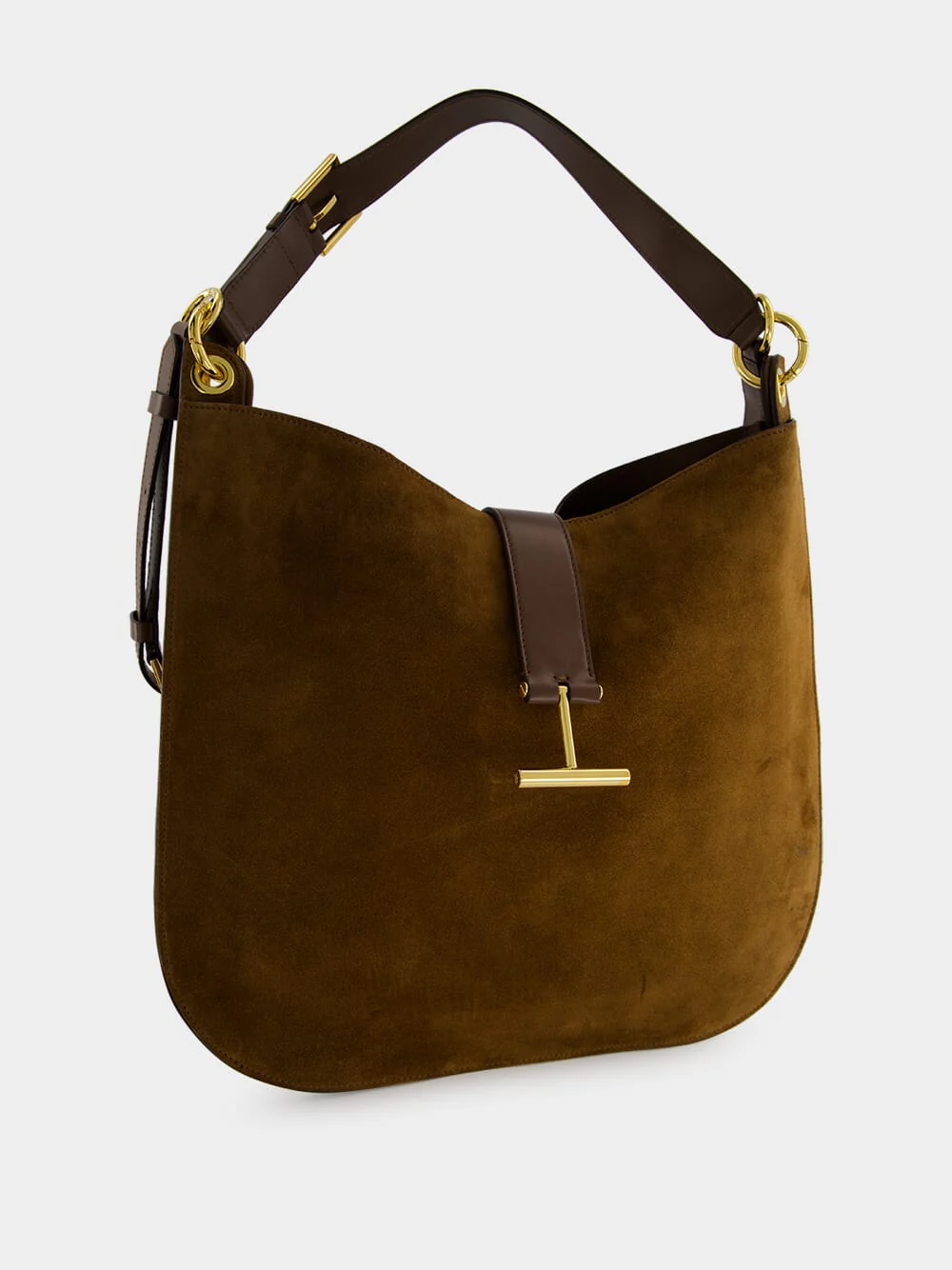 Whisky Brown Suede Leather Tara Large Crossbody - Image 3