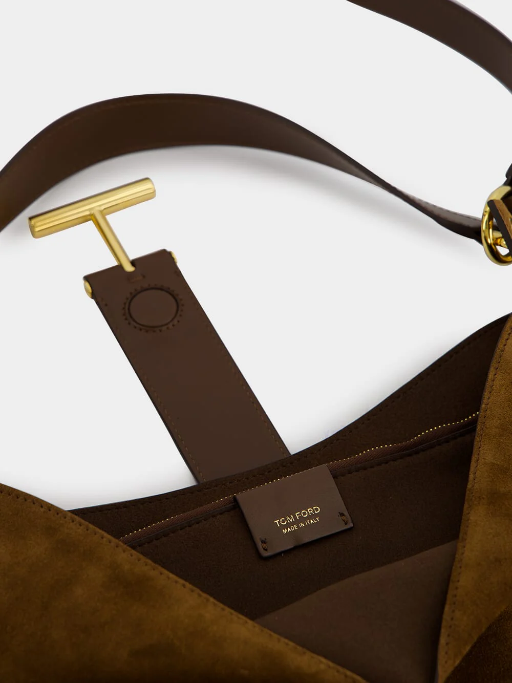 Whisky Brown Suede Leather Tara Large Crossbody - Image 5