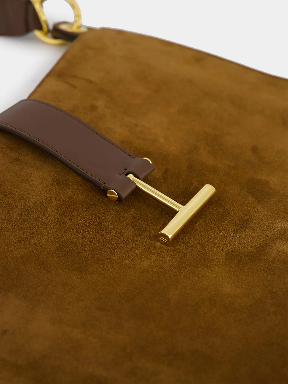 Whisky Brown Suede Leather Tara Large Crossbody - Image 6