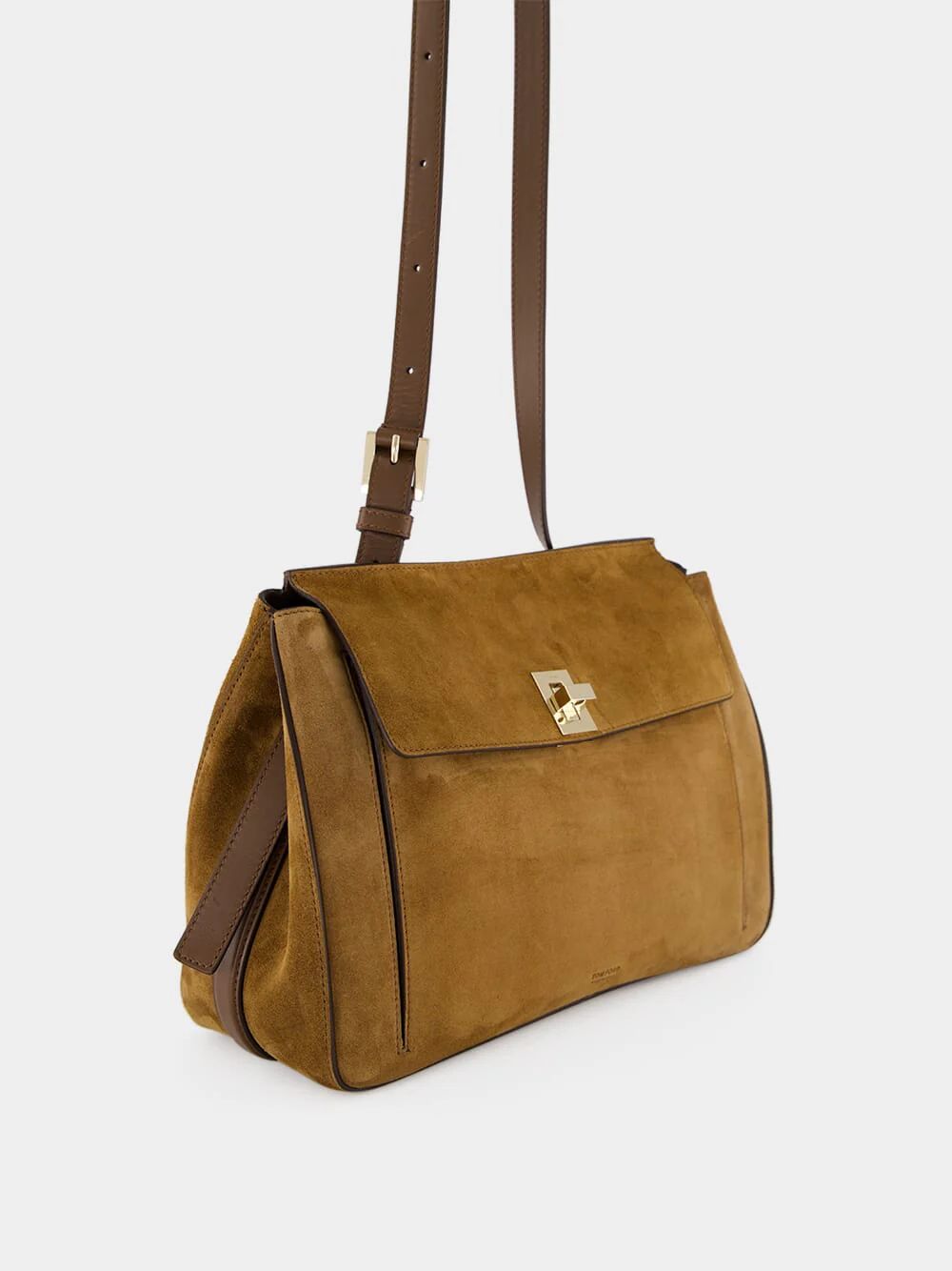Whisky Brown Suede Medium Besace - Image 3