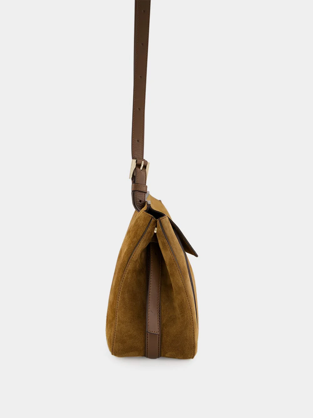 Whisky Brown Suede Medium Besace - Image 4