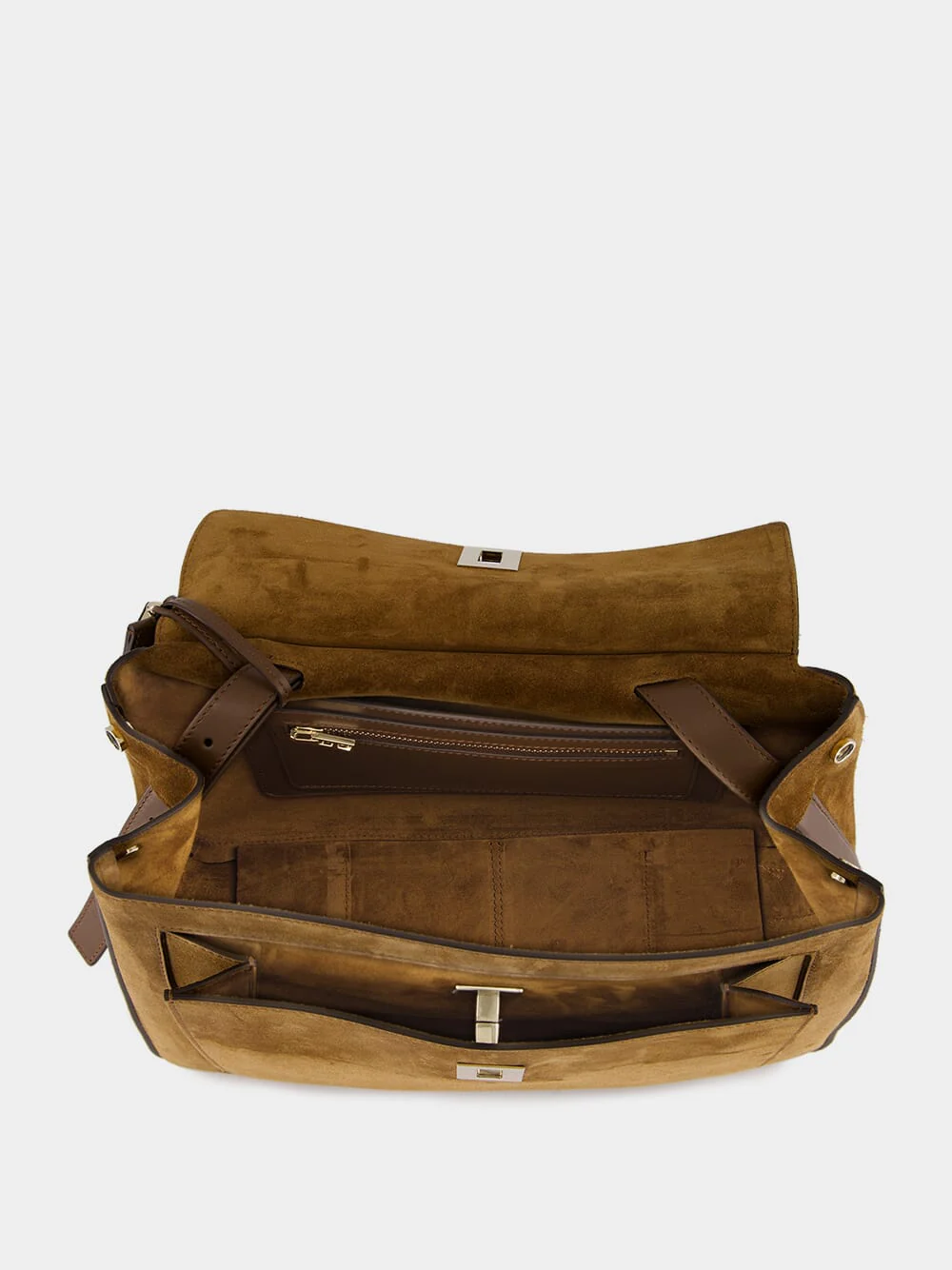 Whisky Brown Suede Medium Besace - Image 6