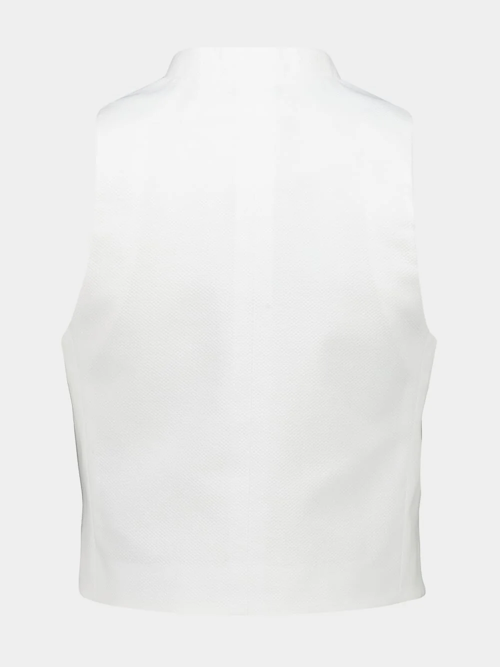 White Cotton Waist-Length Buttoned Top - Image 2