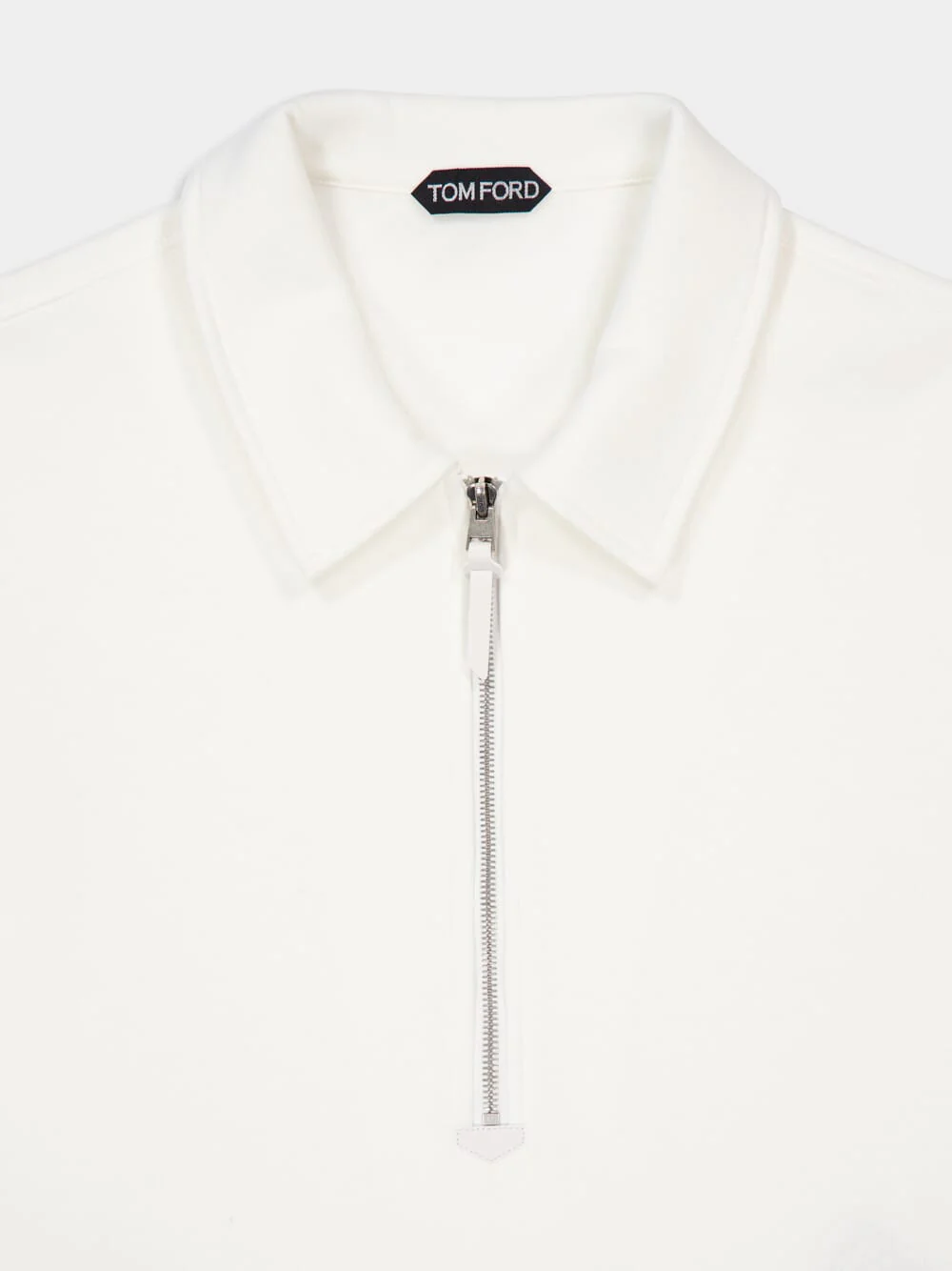 White Zipped Neck Rugby Jacket - Image 3