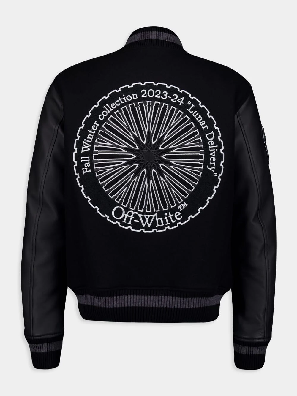 Tyre Moon Appliquéd Varsity Jacket - Image 2