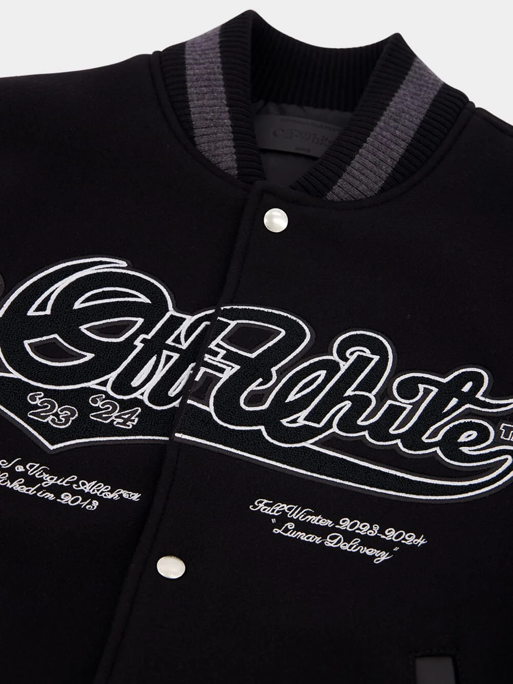 Tyre Moon Appliquéd Varsity Jacket - Image 3