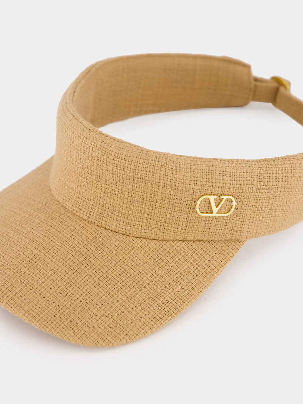 Beige Cotton Visor Hat - Image 3