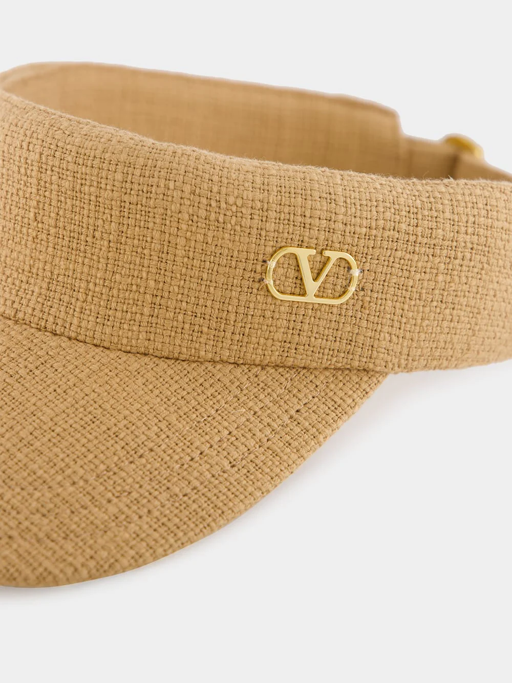 Beige Cotton Visor Hat - Image 4