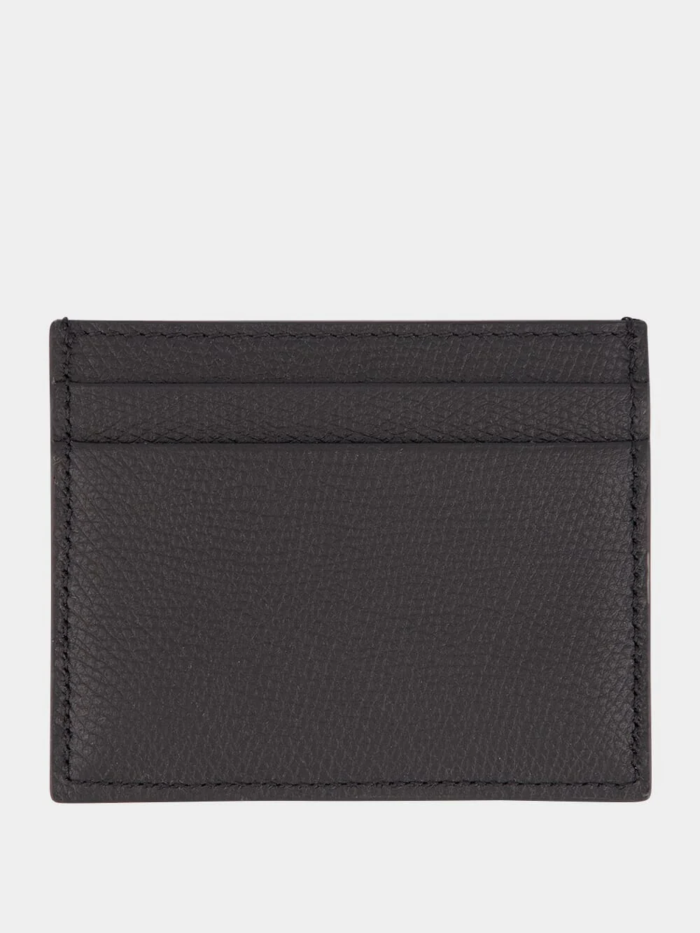 Black Calfskin Cardholder with VLogo - Image 2
