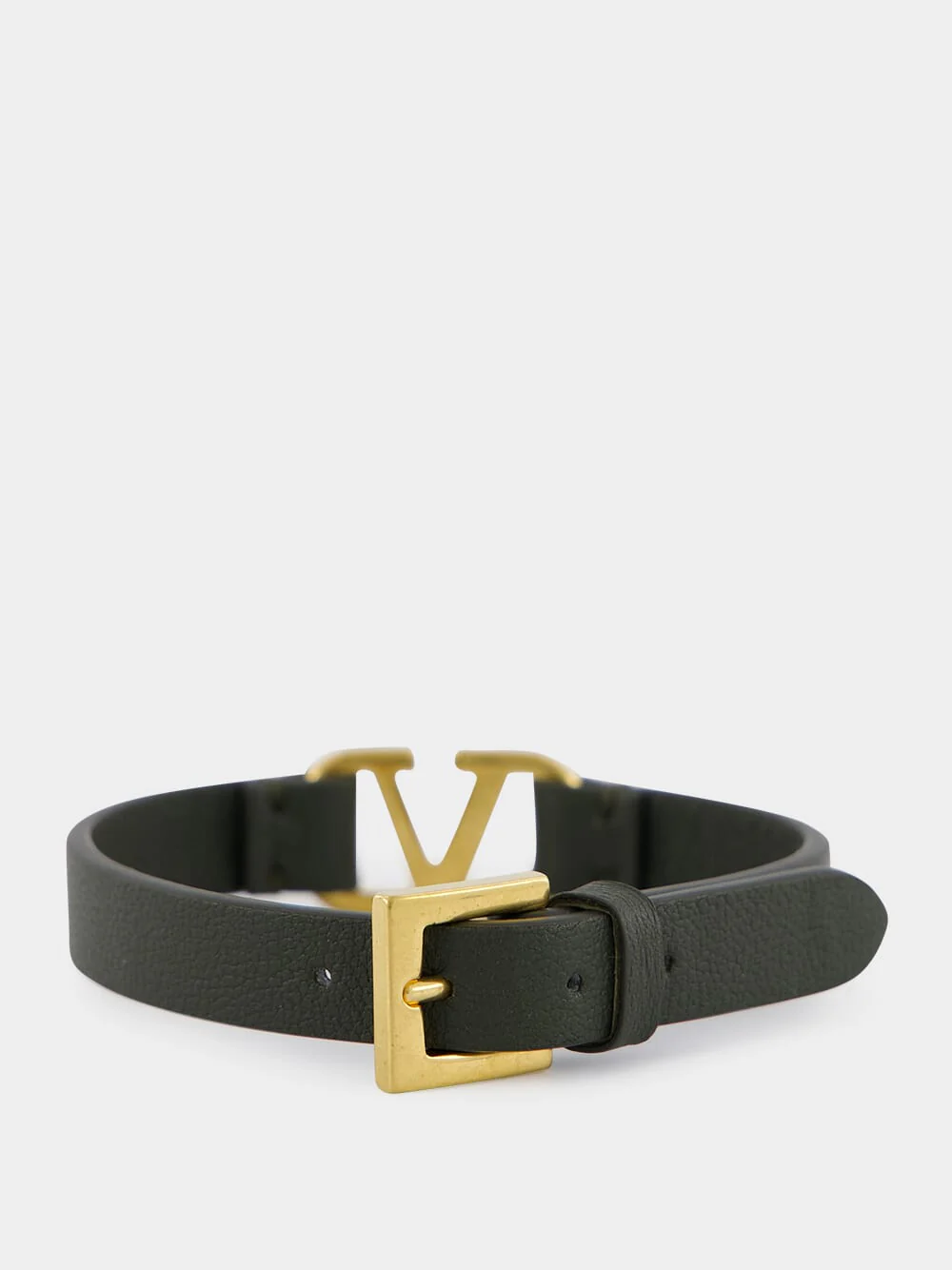Black VLogo Signature Calfskin Bracelet - Image 2