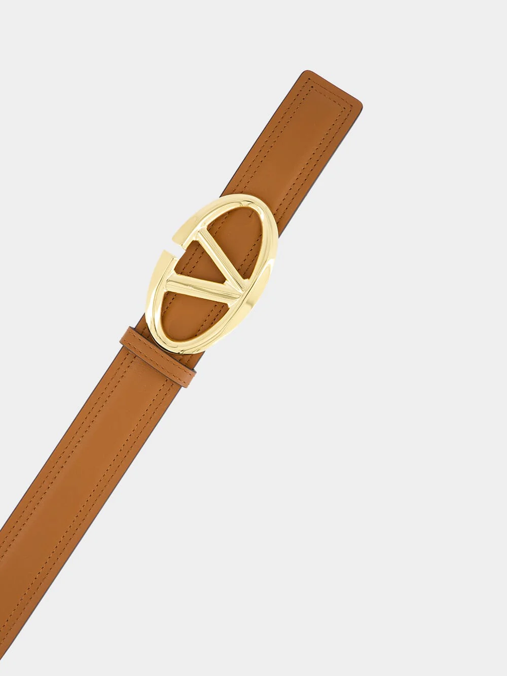 Caramel Leather Signature Reversible Belt - Image 2