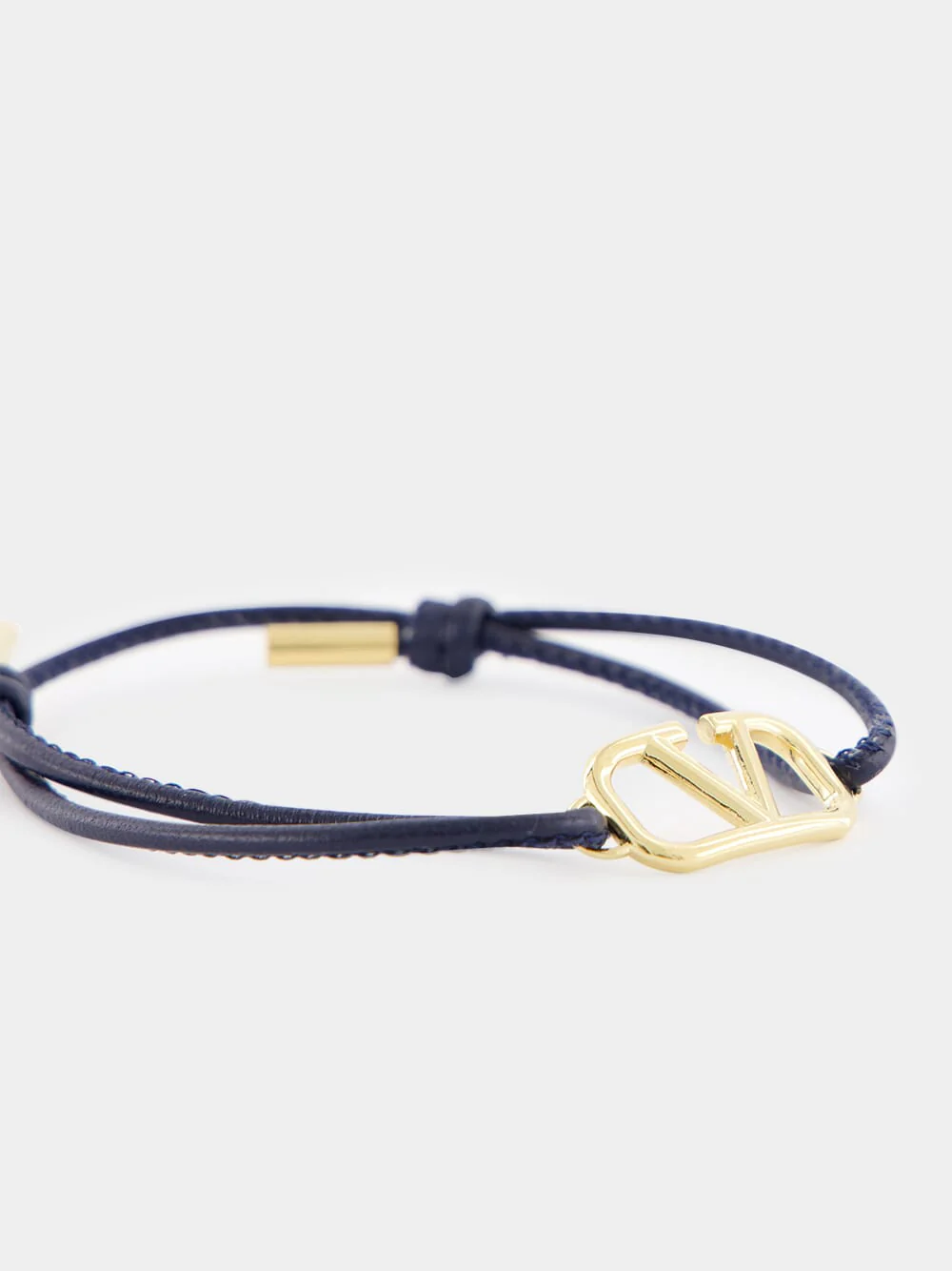 Navy VLogo Signature Nappa Bracelet - Image 3