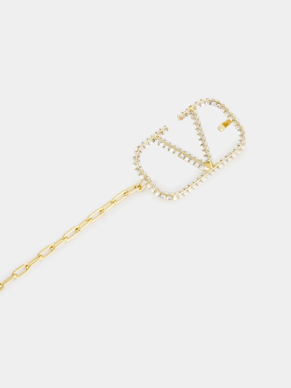 VLogo Signature Chain Belt with Swarovski Crystals - Image 4