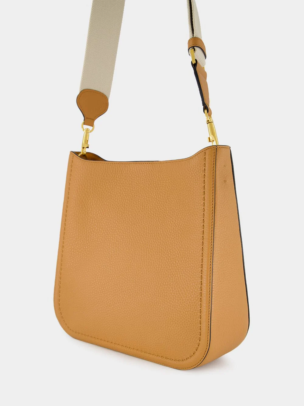 Almond Brown Hobo Shoulder Bag - Image 5