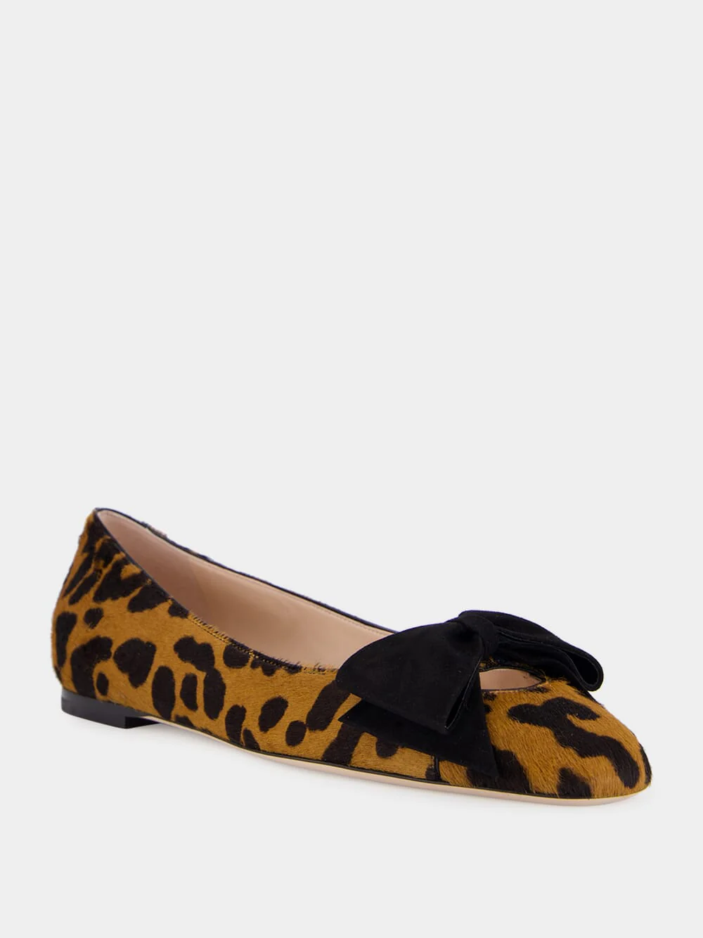 Animal Print Bow Ballerina Flats - Image 2
