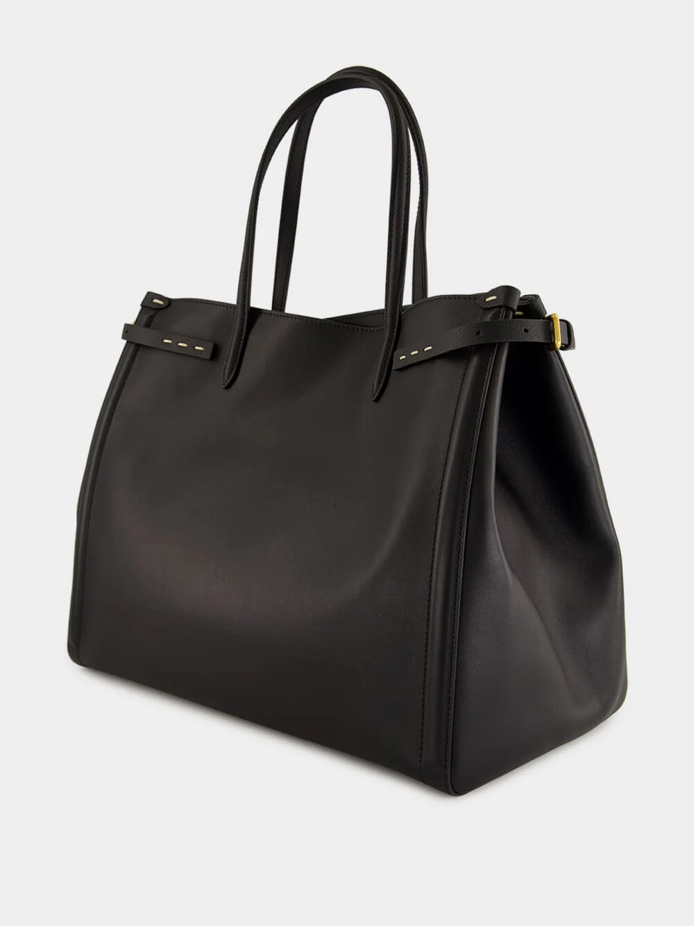 Antibes Medium Calfskin Shopping Bag in Black - Image 6