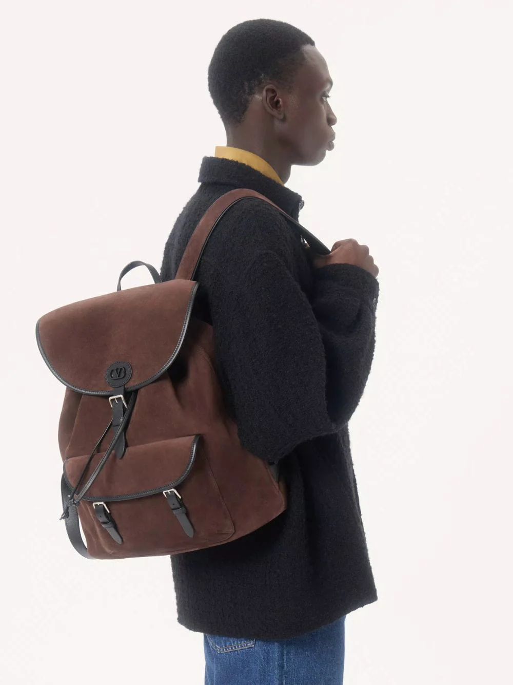 Brown Antibes Suede Backpack - Image 2