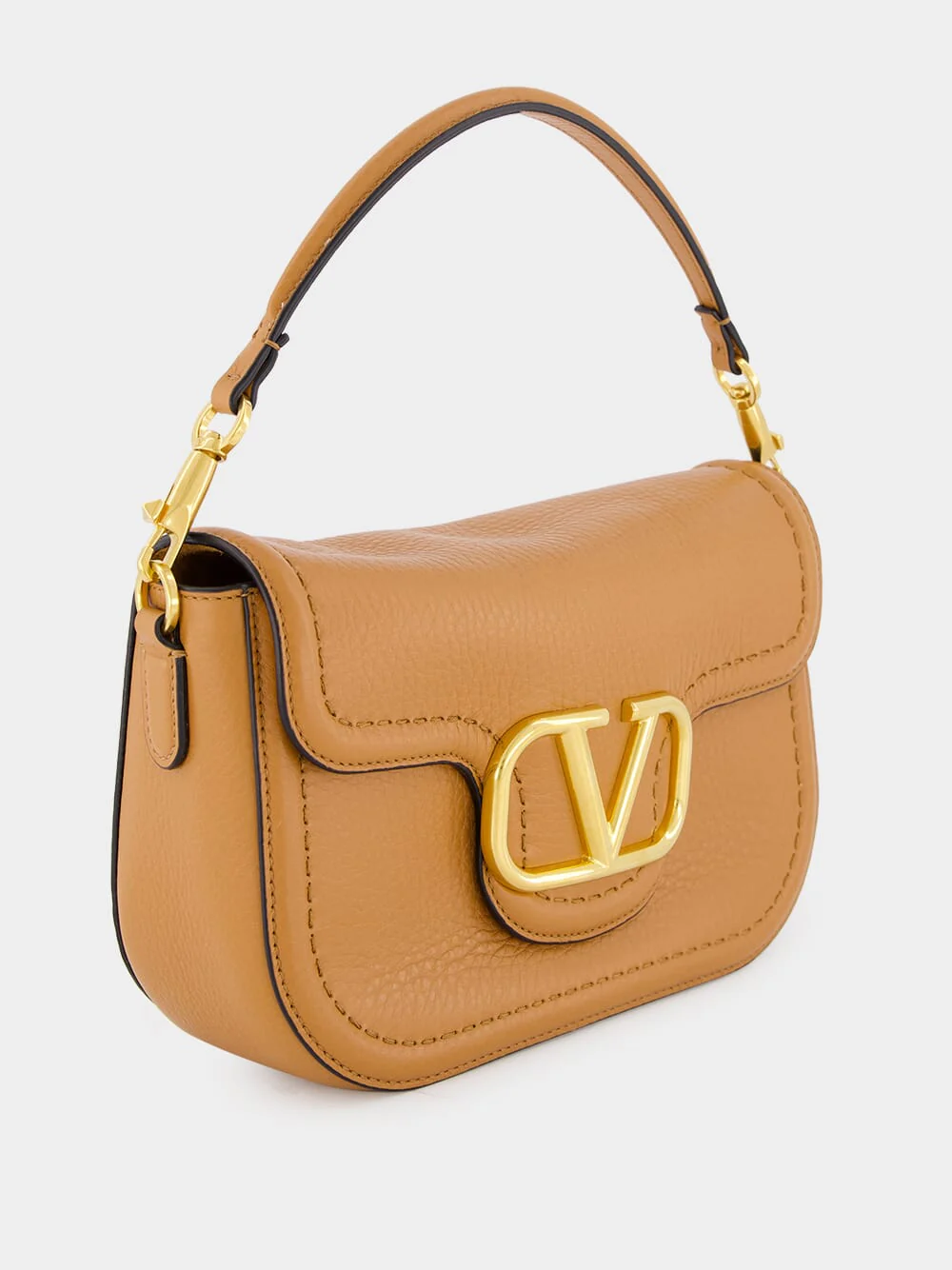 Alltime Almond Grainy Calfskin Shoulder Bag - Image 3
