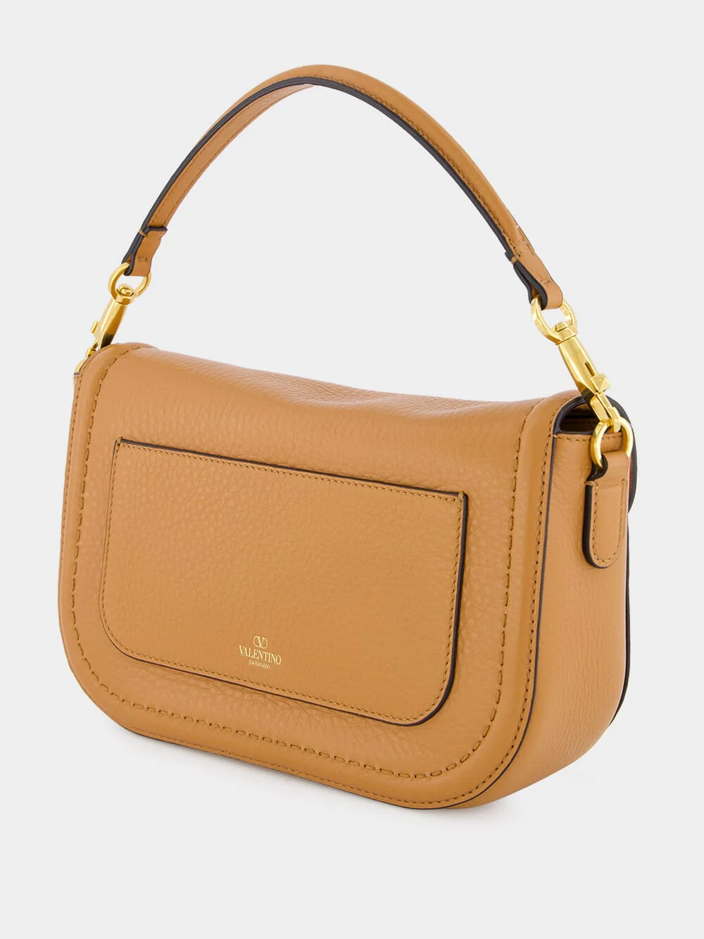 Alltime Almond Grainy Calfskin Shoulder Bag - Image 5