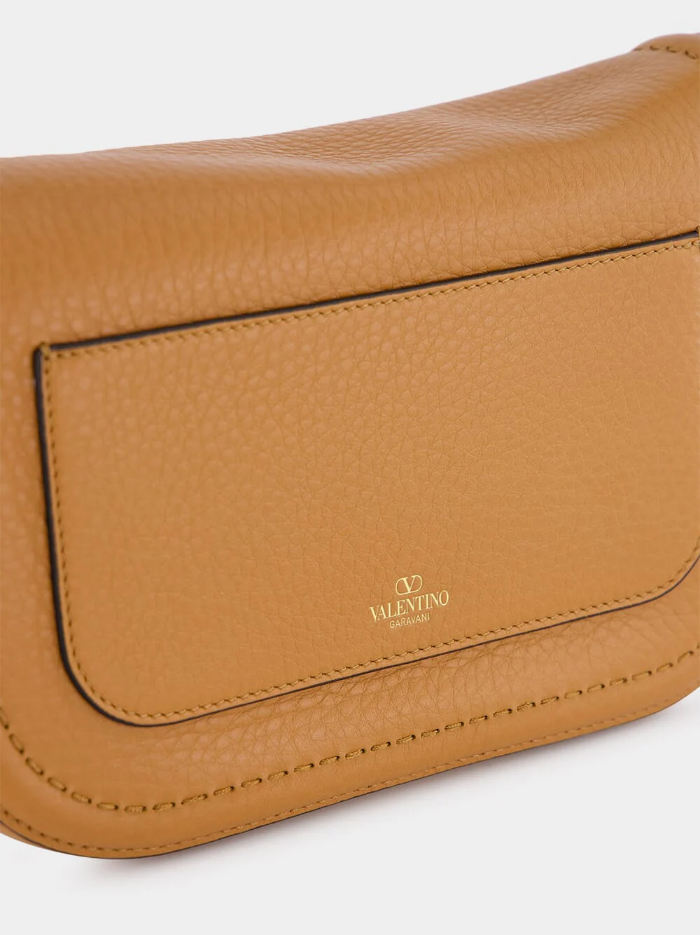 Alltime Almond Grainy Calfskin Shoulder Bag - Image 8