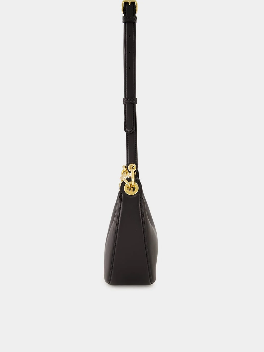 Black Mini VLogo Moon Hobo Bag - Image 5