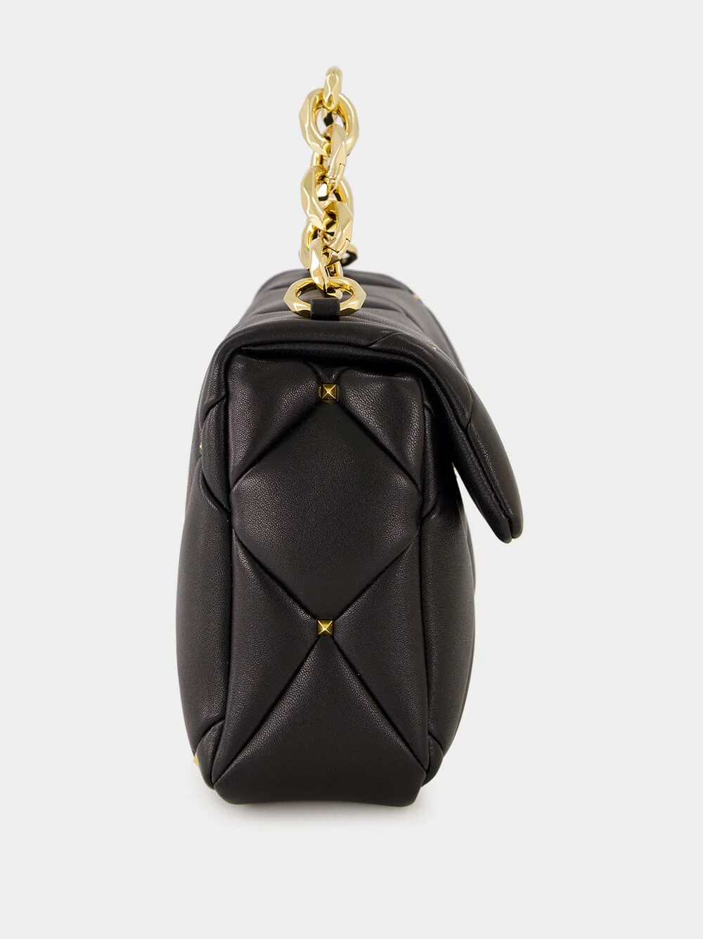 Black Roman Stud Large Shoulder Bag - Image 4