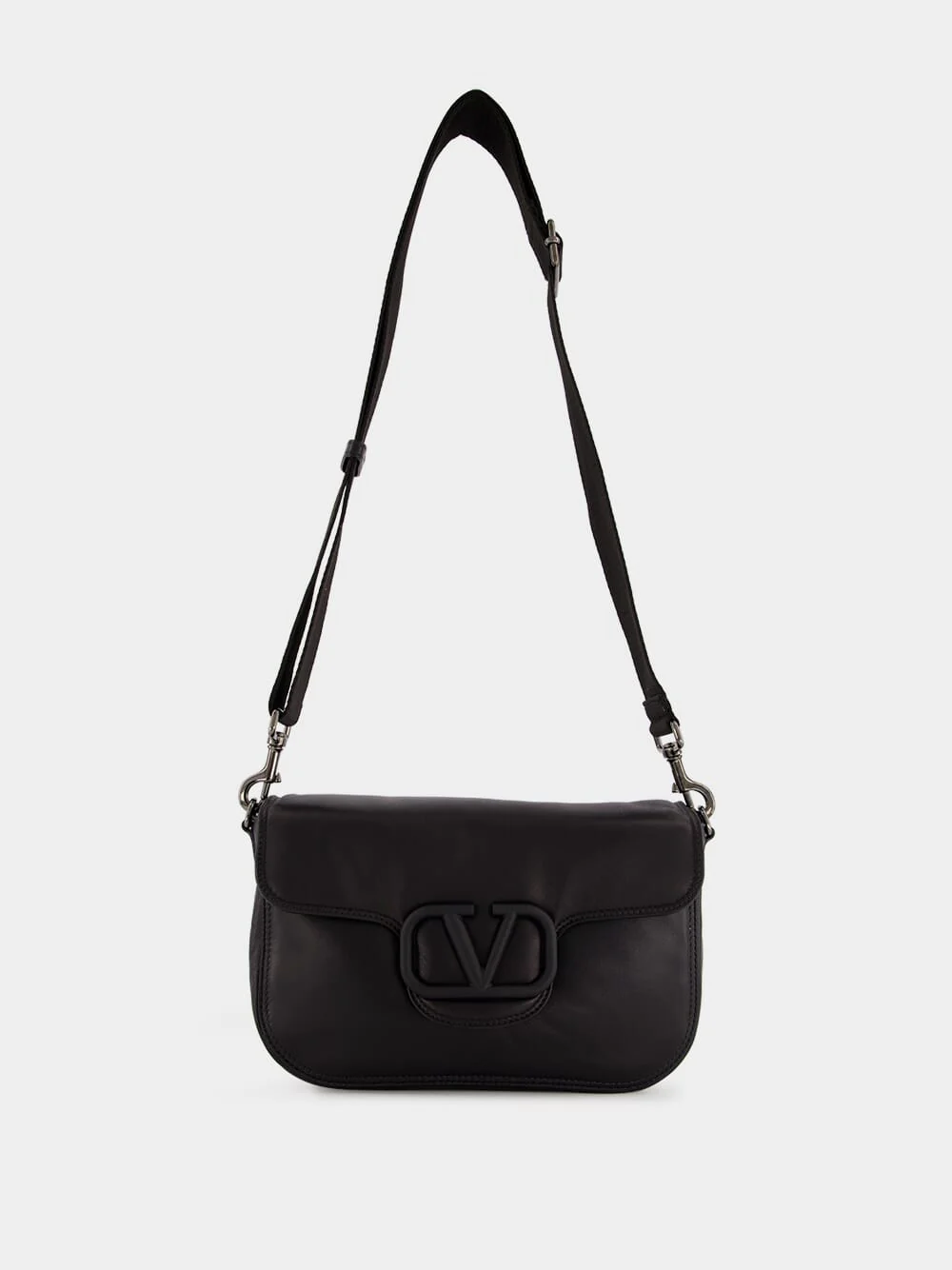 Black Shoulder Bag Alltime Rubber Logo Nappa - Image 3