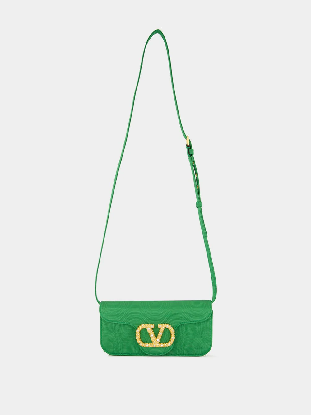 Green Loco Moiré Clutch with Jewel Logo - Image 2