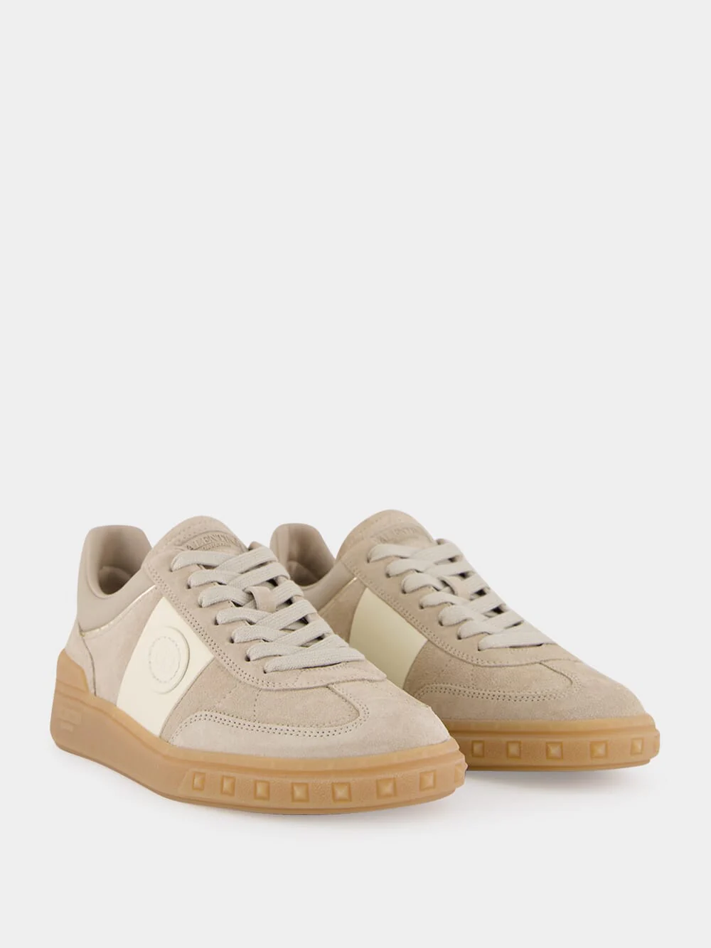 Beige Calf Leather Sneakers - Image 3